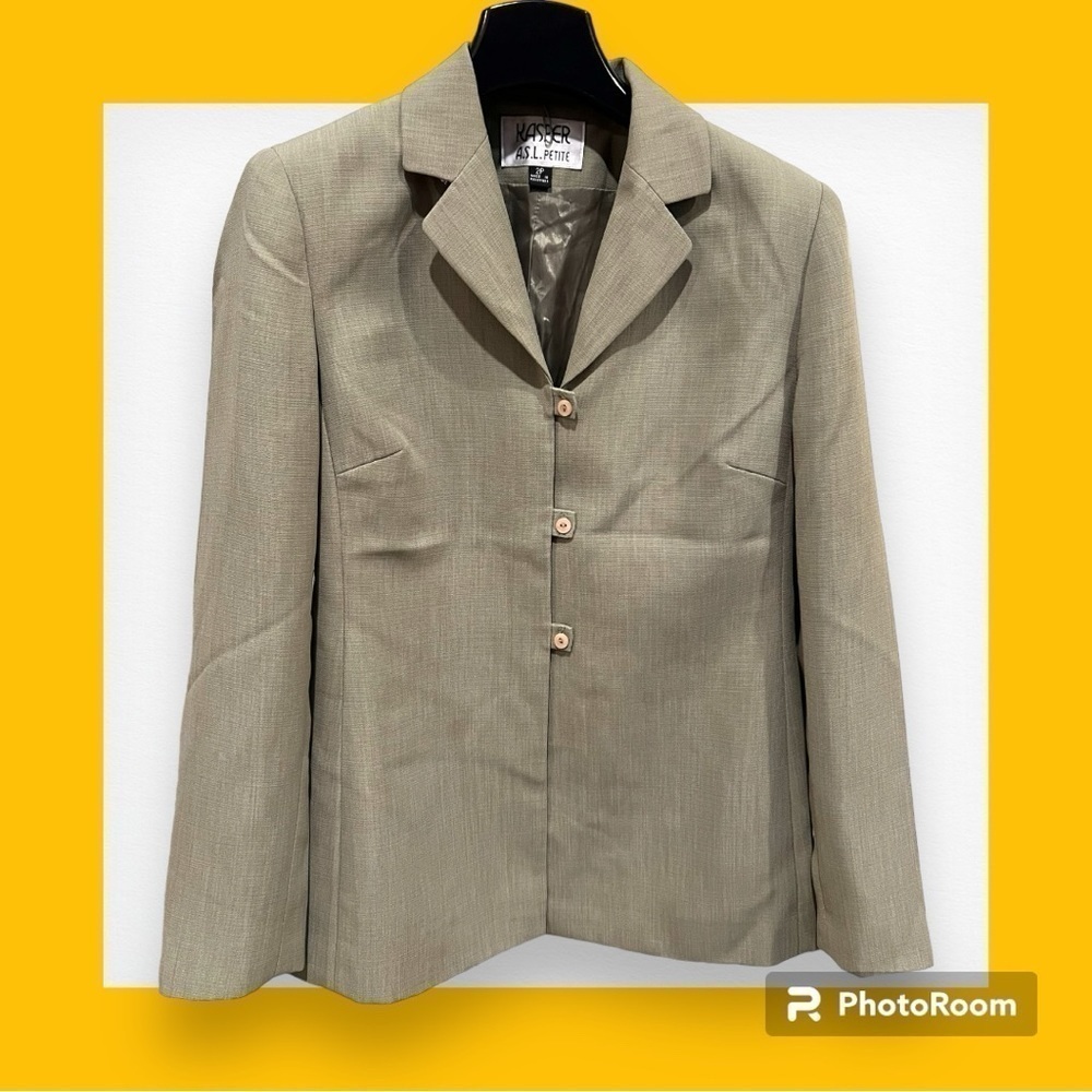 Kasper ASL Petite Sage Green Kimono Blazer Size 2